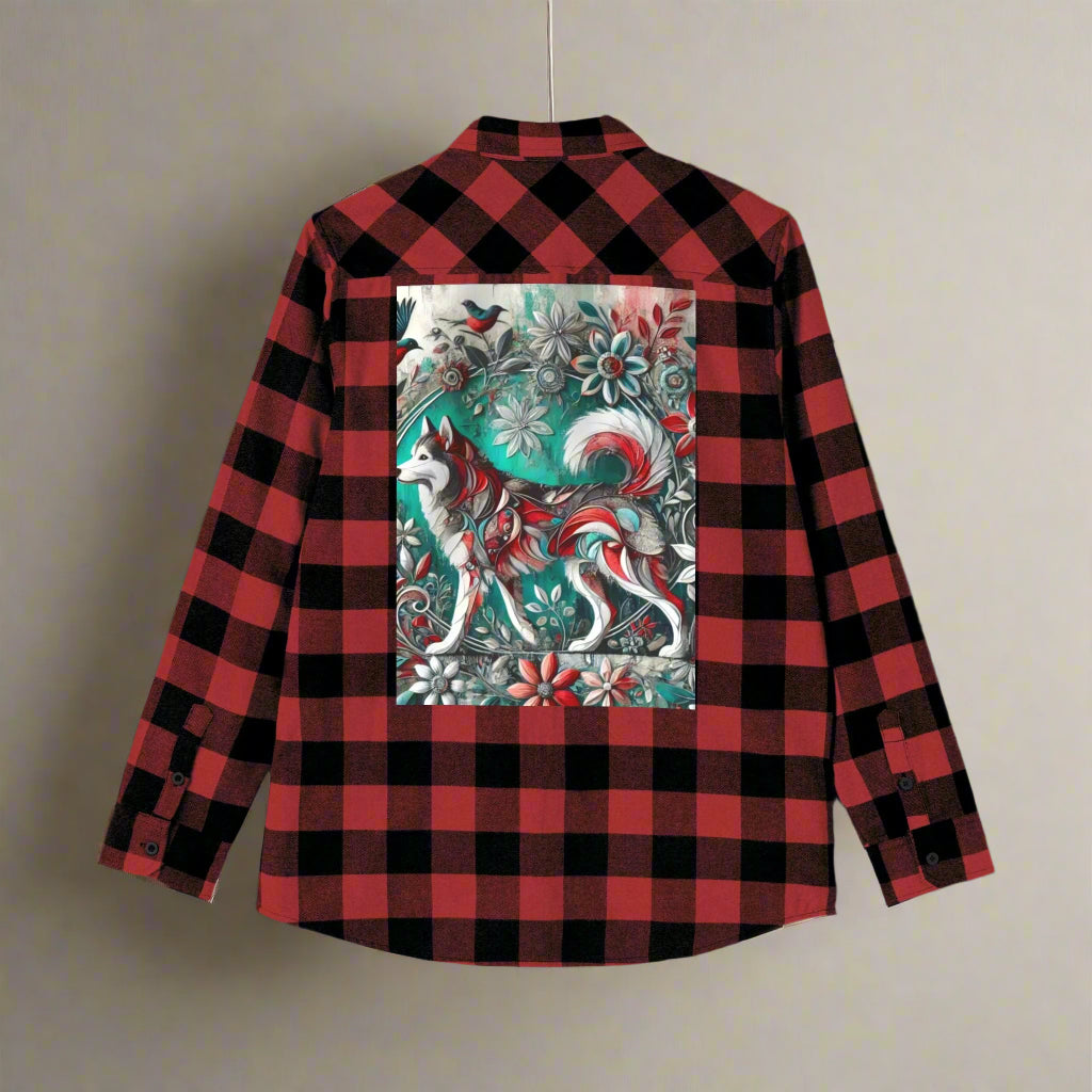 Bohemian Floral Flannel Shirt - Husky style - InervoX