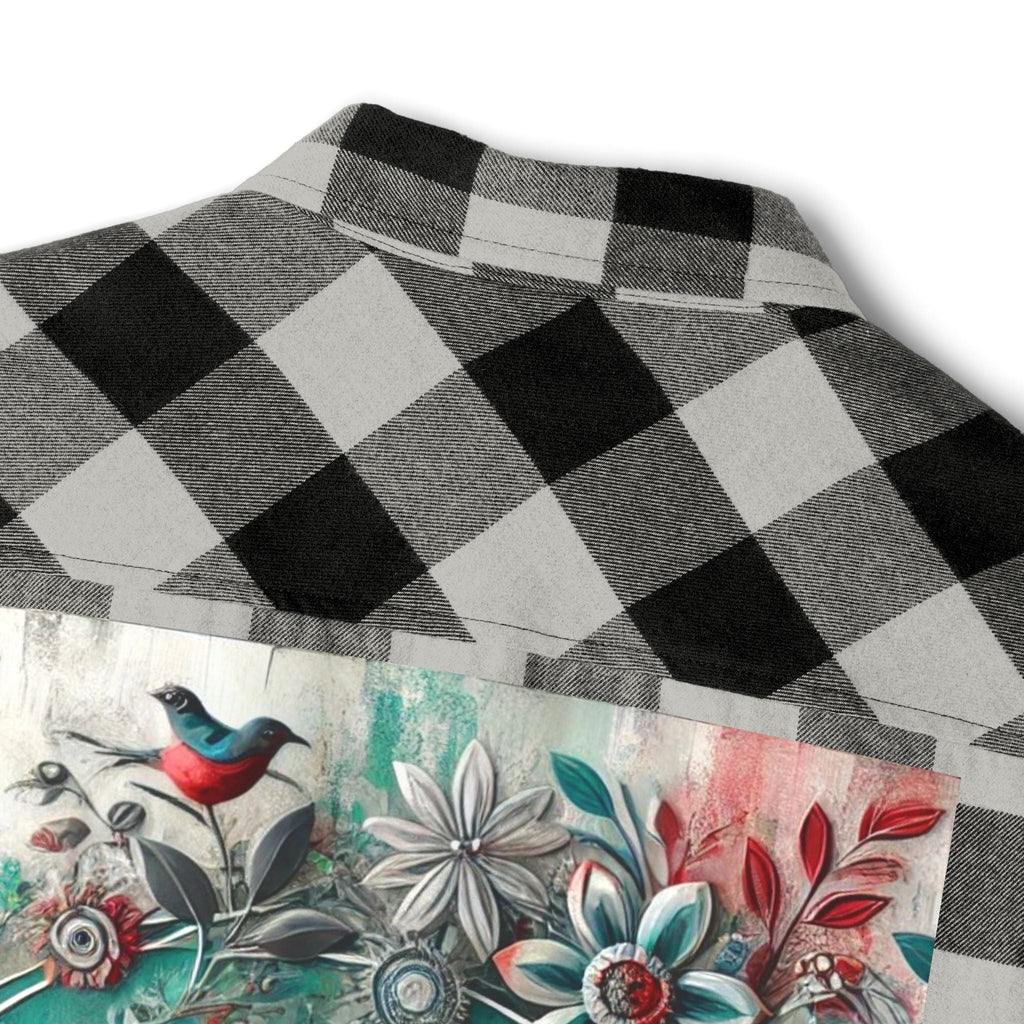 Bohemian Floral Flannel Shirt - Husky style - InervoX