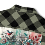 Bohemian Floral Flannel Shirt - Husky style - InervoX