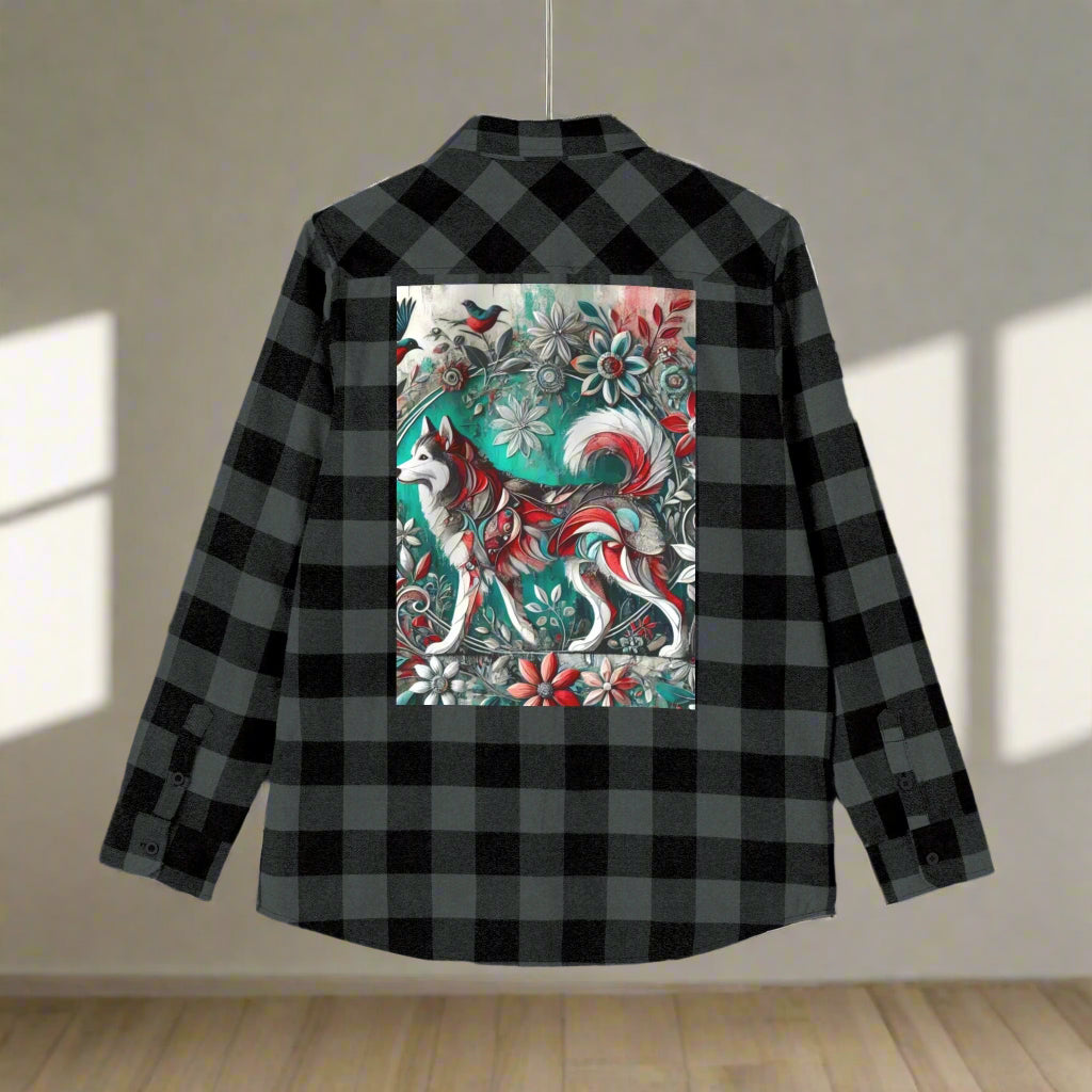 Bohemian Floral Flannel Shirt - Husky style - InervoX
