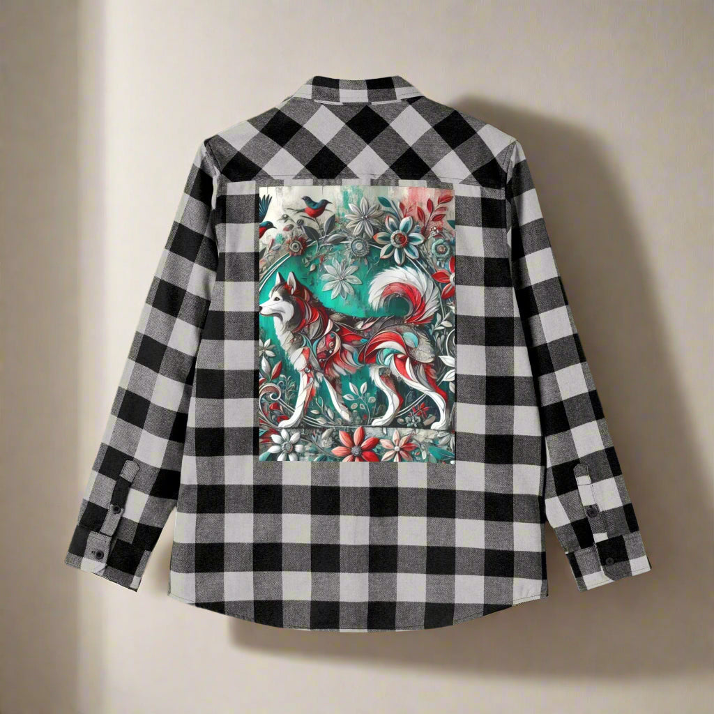 Bohemian Floral Flannel Shirt - Husky style - InervoX
