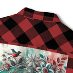 Bohemian Floral Flannel Shirt - Husky style - InervoX