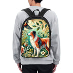 Border Collie Oxford Laptop Backpack with USB Port - InervoX