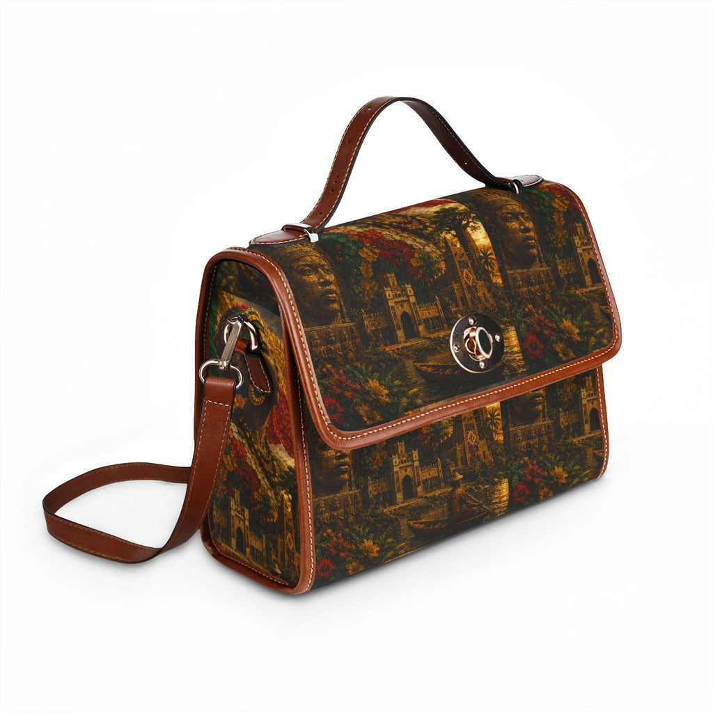 Canvas Bag, Benin Vintage African Heritage Print Waterproof Satchel - InervoX
