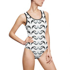 Chic Women's Classic One-Piece Swimsuit - Retro Infinity Design Unseen - InervoX