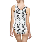 Chic Women's Classic One-Piece Swimsuit - Retro Infinity Design Unseen - InervoX