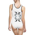 Chic Women's Classic One-Piece Swimsuit - Retro Infinity Design Unseen - InervoX