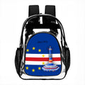 Clear Backpack with Mesh Pocket Cap verde Flag monument - InervoX
