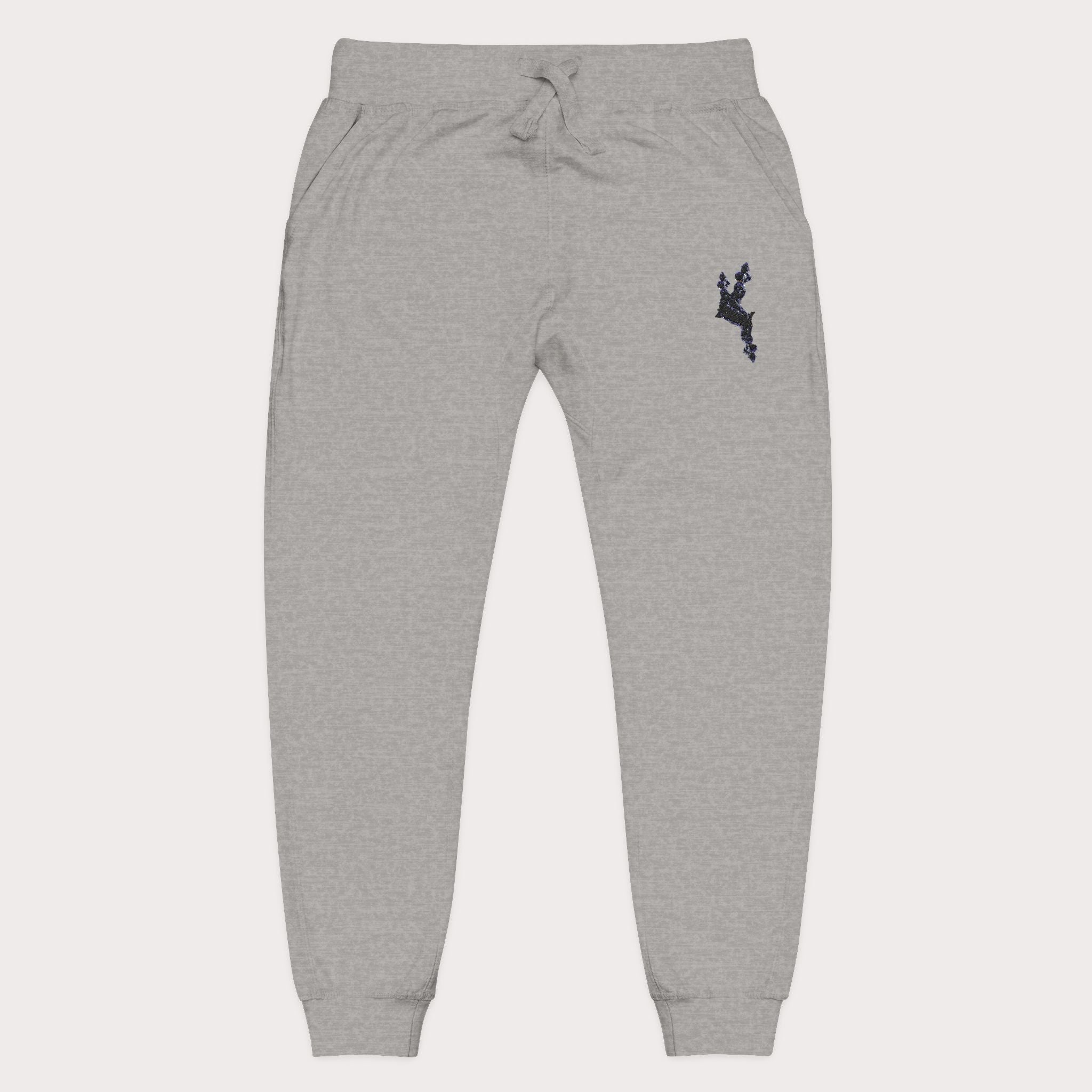 Cozy Embroidered Unisex Fleece Sweatpants - InervoX