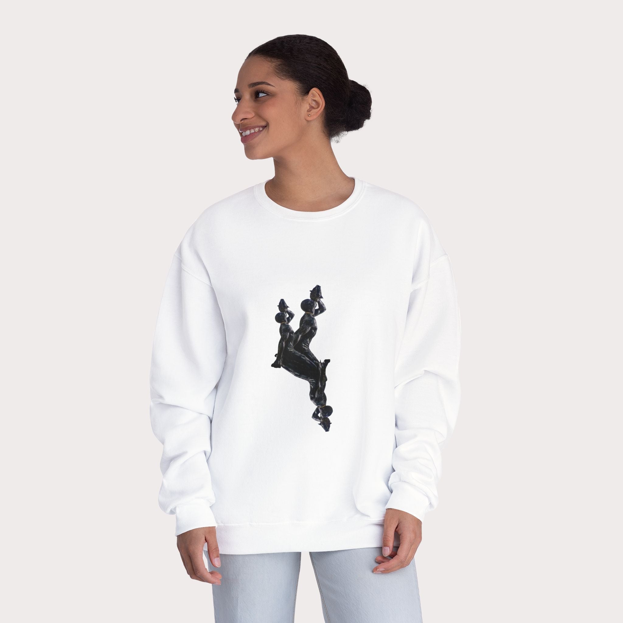 Crewneck Sweatshirt - Unisex Design InervoX Neg marron - InervoX