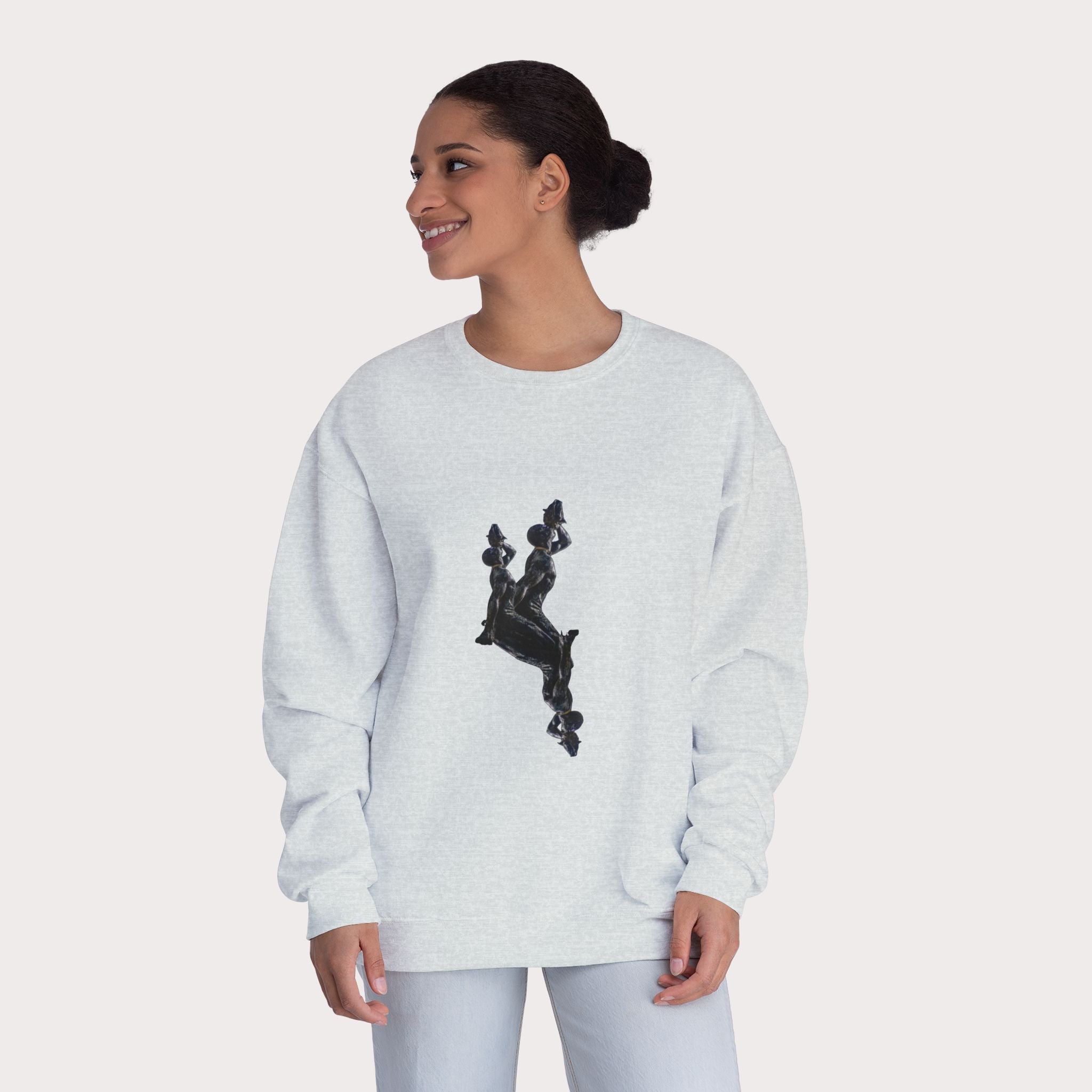 Crewneck Sweatshirt - Unisex Design InervoX Neg marron - InervoX