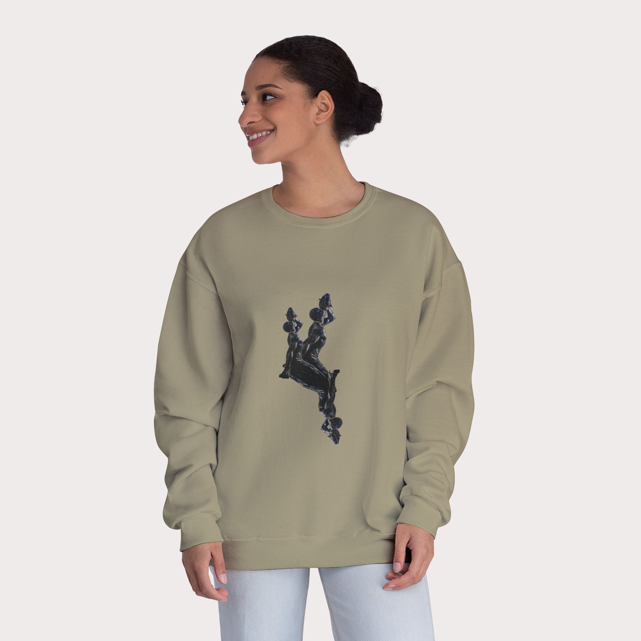 Crewneck Sweatshirt - Unisex Design InervoX Neg marron - InervoX