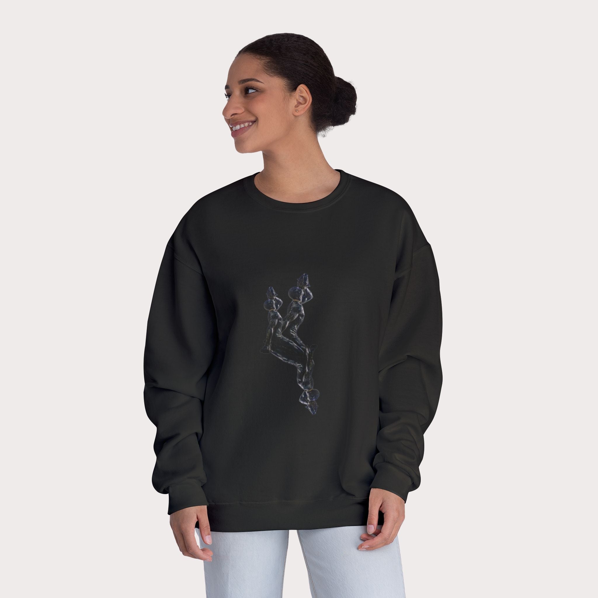 Crewneck Sweatshirt - Unisex Design InervoX Neg marron - InervoX