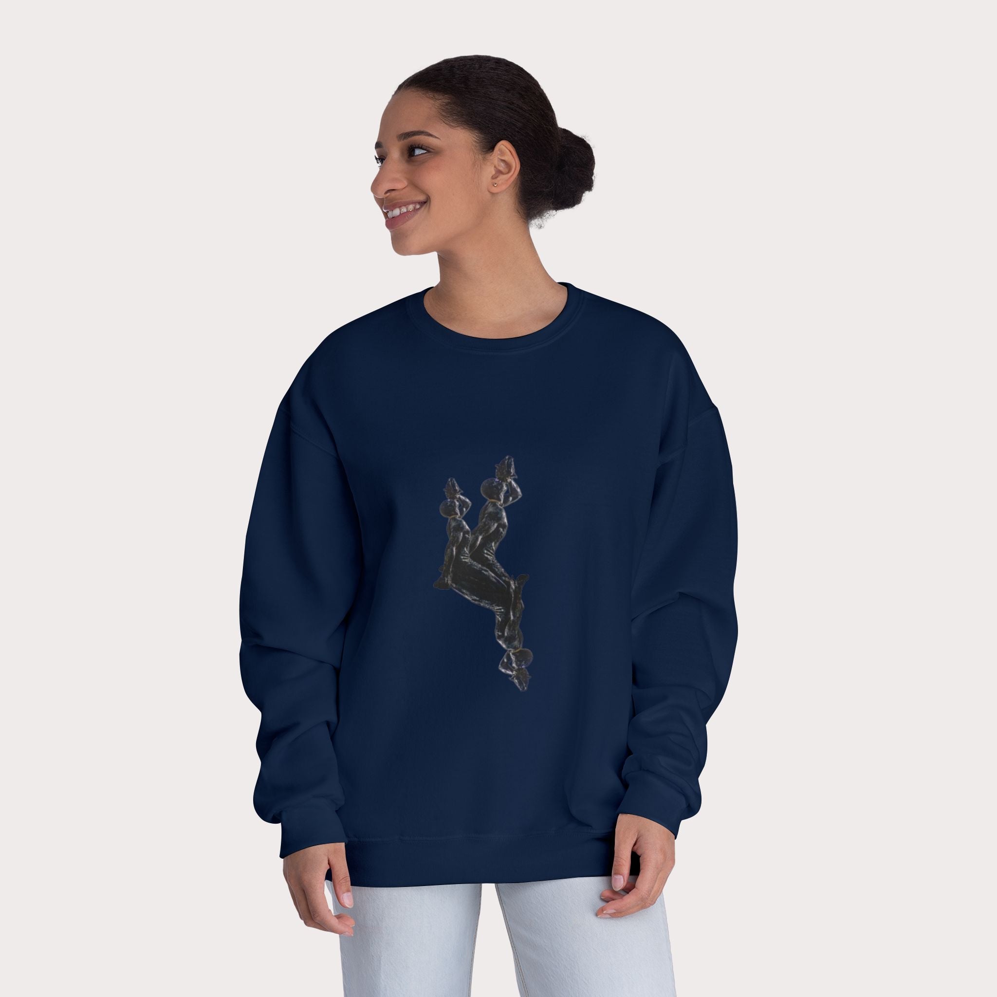 Crewneck Sweatshirt - Unisex Design InervoX Neg marron - InervoX