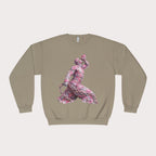 Crewneck Sweatshirt - Unisex Design Pink and Silver Neg marron - InervoX