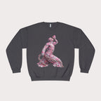 Crewneck Sweatshirt - Unisex Design Pink and Silver Neg marron - InervoX