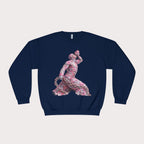 Crewneck Sweatshirt - Unisex Design Pink and Silver Neg marron - InervoX