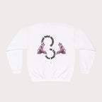 Crewneck Sweatshirt - Unisex Design Pink and Silver Neg marron - InervoX