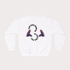 Crewneck Sweatshirt - Unisex Design Red/Blue Feathers - InervoX