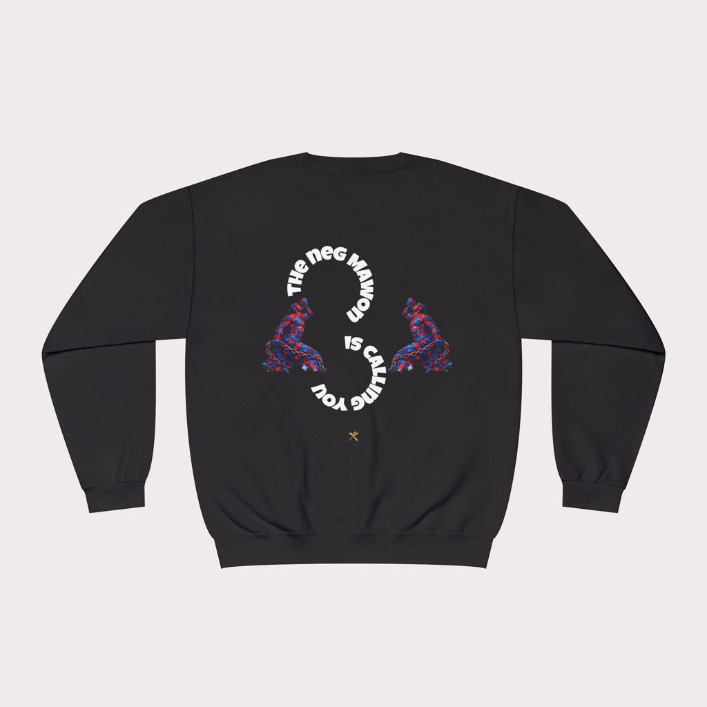 Crewneck Sweatshirt - Unisex Design Red/Blue Feathers - InervoX