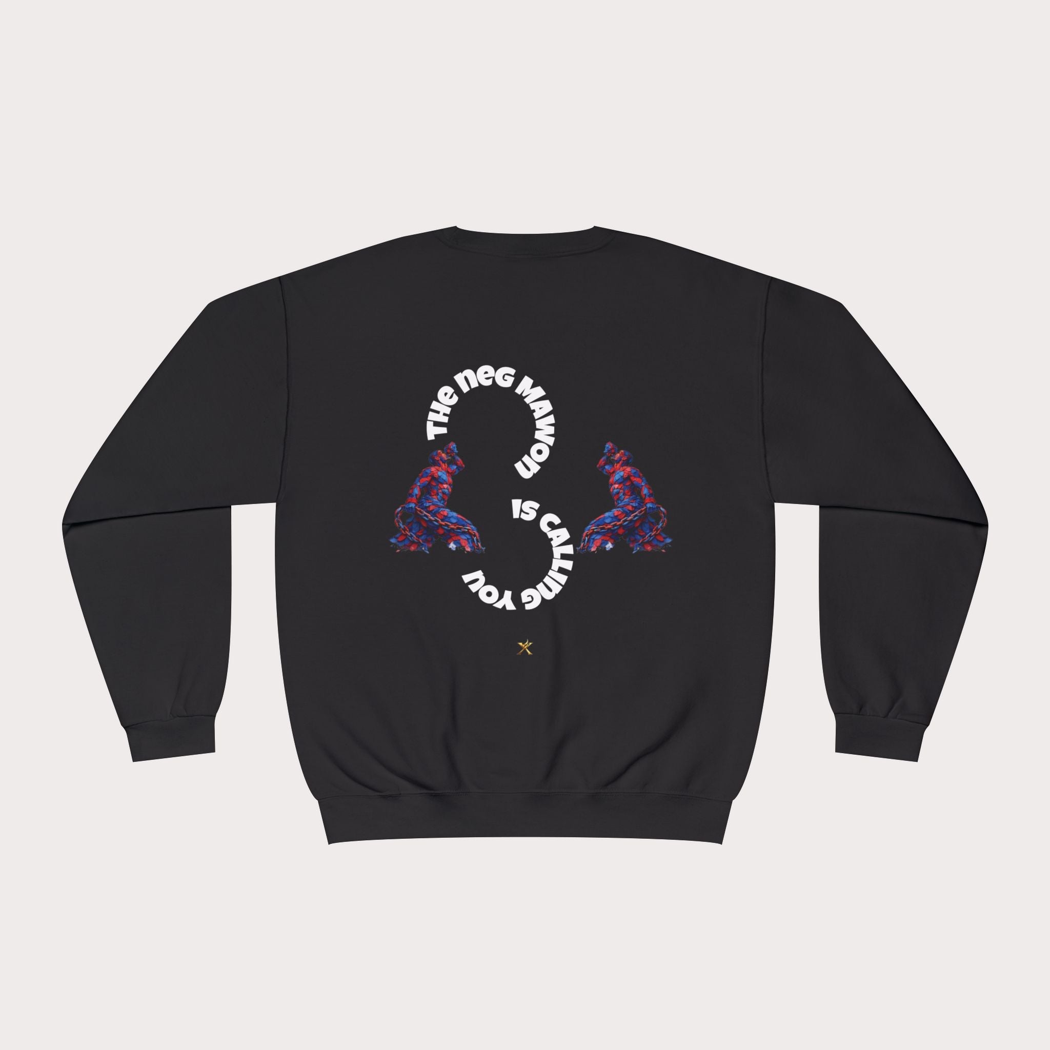 Crewneck Sweatshirt - Unisex Design Red/Blue Feathers - InervoX