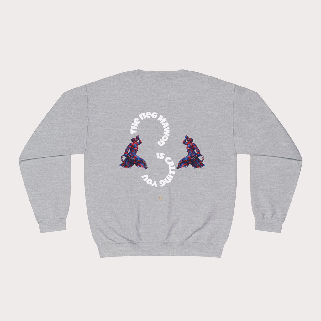 Crewneck Sweatshirt - Unisex Design Red/Blue Feathers - InervoX
