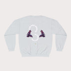 Crewneck Sweatshirt - Unisex Design Red/Blue Feathers - InervoX