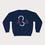 Crewneck Sweatshirt - Unisex Design Red/Blue Feathers - InervoX