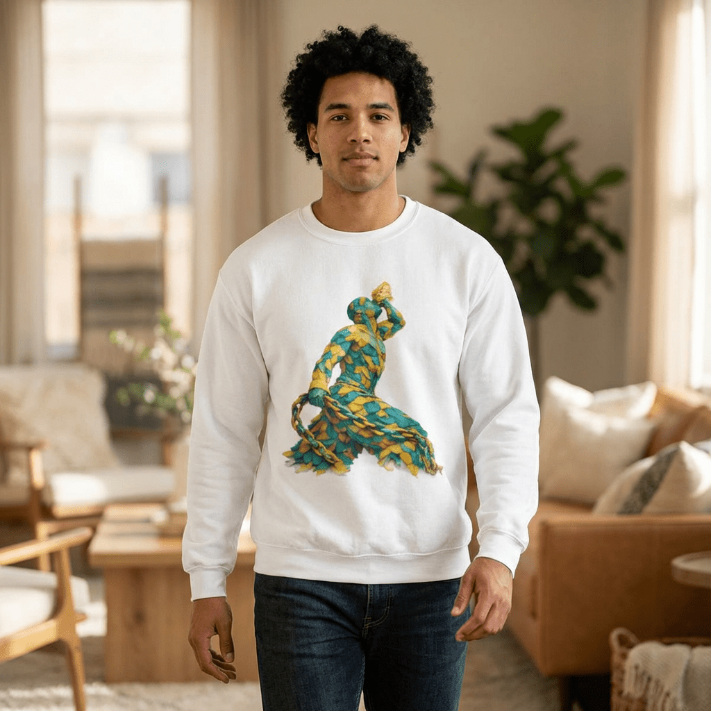 Crewneck Sweatshirt - Unisex-Yellow & Green Neg Marron the Calling - InervoX