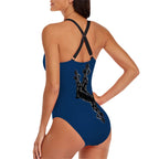 CrossBack One Piece Swimsuit Blue - InervoX Edition 1 Neg Marron Inspiration - The Unheard voice - InervoX