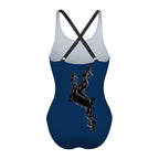 CrossBack One Piece Swimsuit Blue - InervoX Edition 1 Neg Marron Inspiration - The Unheard voice - InervoX