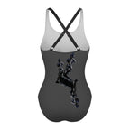 CrossBack One Piece Swimsuit for Women in Grey -InervoX Edition 1 Neg Marron Inspiration - InervoX