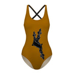 CrossBack One Piece Swimsuit Gold - InervoX Edition 1 Neg Marron Inspiration - The Unheard voice - InervoX