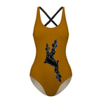 CrossBack One Piece Swimsuit Gold - InervoX Edition 1 Neg Marron Inspiration - The Unheard voice - InervoX