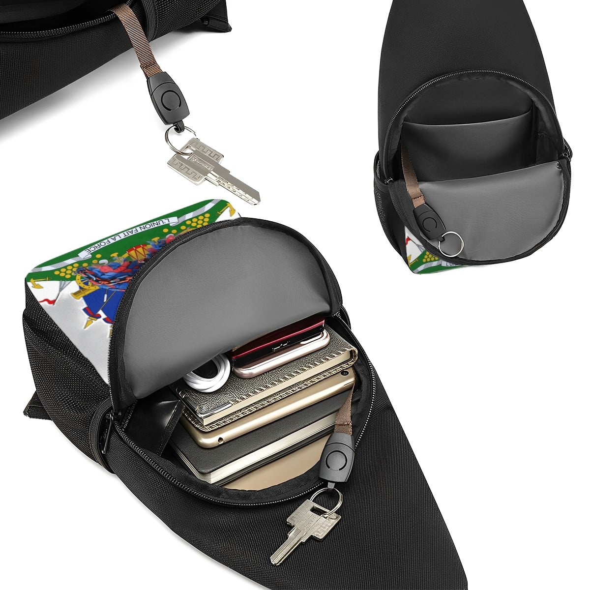 Crossbody Fanny Pack Chest Bag Emblem Neg Mawon Fusion 1 - InervoX