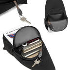 Crossbody Fanny Pack Chest Bag Neg Mawon calling Bleu- red petals - InervoX