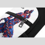 Crossbody Fanny Pack Chest Bag Neg Mawon calling Bleu- red petals - InervoX