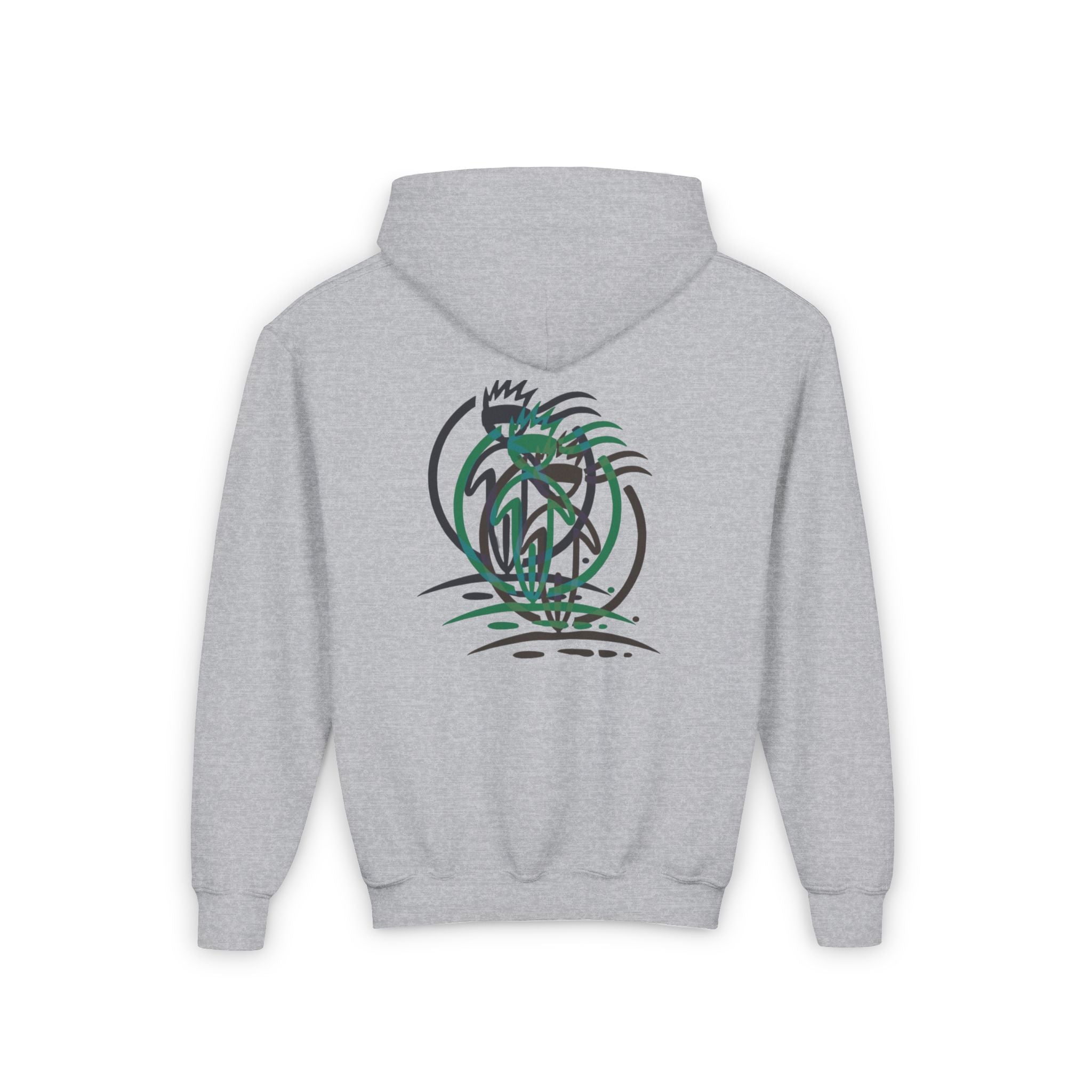 Crowned Figure Youth Hoodie Unisex Pullover Sweatshirt - InervoX