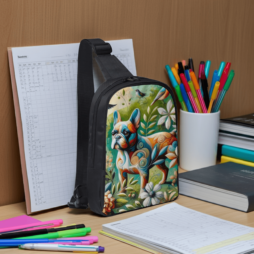 Double Layer CrossBody Bag Chest Bag French Bulldog - InervoX