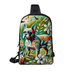 Double Layer CrossBody Bag Chest Bag French Bulldog - InervoX
