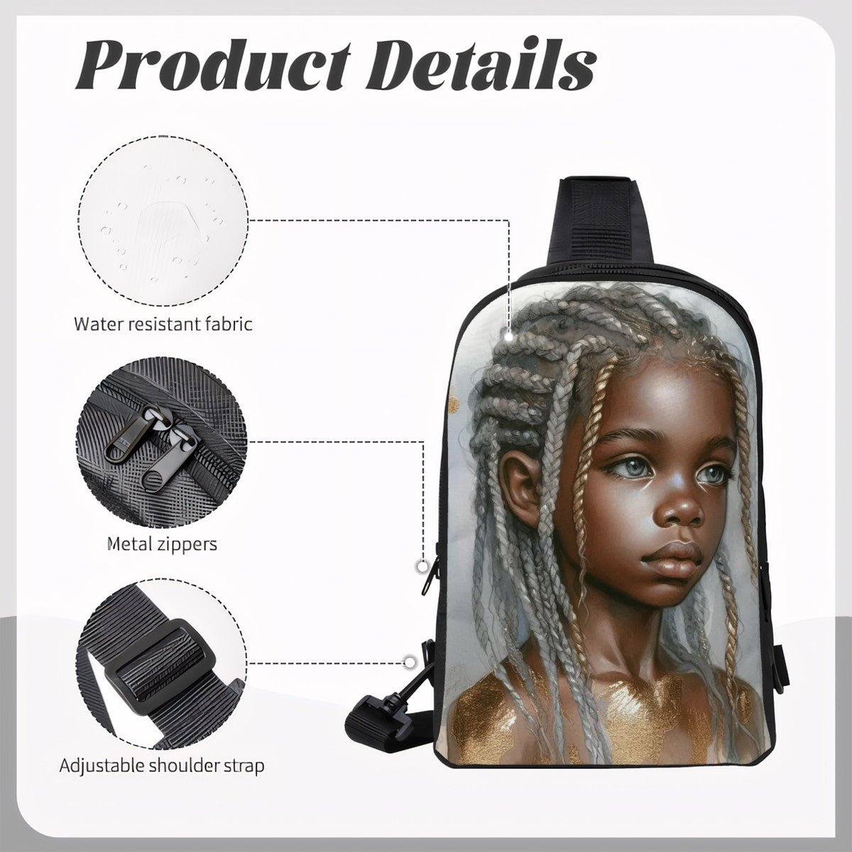 Double Layer CrossBody Bag Chest Bag- InervoX Edition 1 Free spirit girl - InervoX