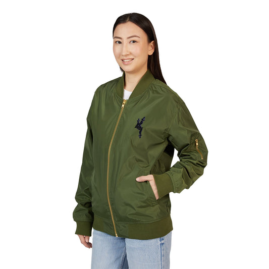 Eco-Friendly Embroidered Bomber Jacket | Sustainable Fashion, Stylish Outerwear, Unisex Jacket, Gift for Her, Birthday Present - InervoX