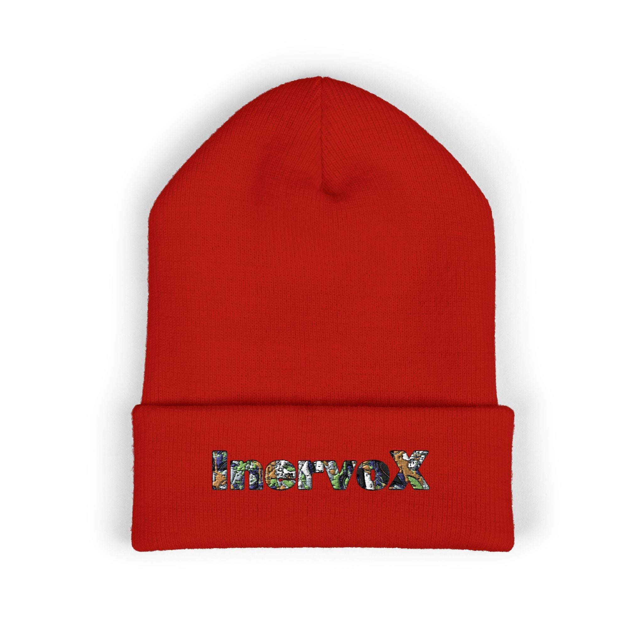 Embroidered Classic Cuffed Beanie - Stylish Warmth for All Seasons - InervoX