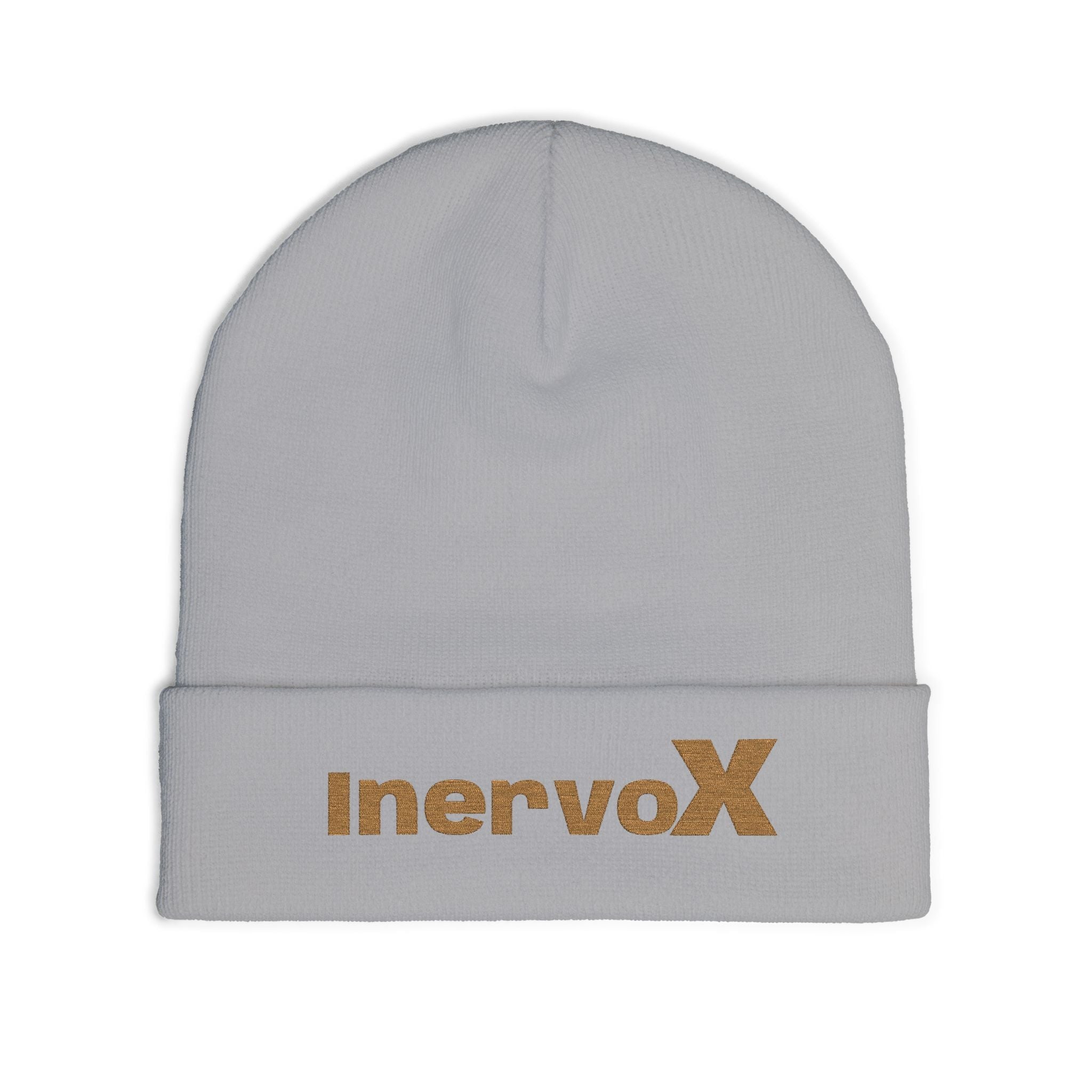 Embroidered Knit Beanie - InervoX Gold Sparkle - InervoX