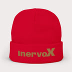 Embroidered Knit Beanie- InervoX Gold Sparkle Logo - InervoX