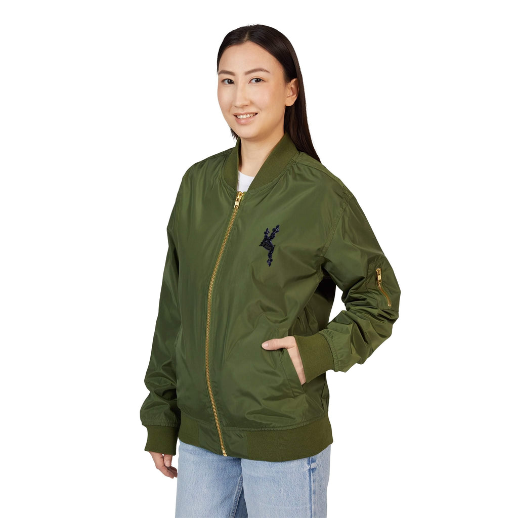Ethically Made Embroidered Bomber Jacket | Sustainable & Stylish Unisex Outerwear - InervoX