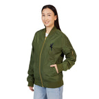 Ethically Made Embroidered Bomber Jacket | Sustainable & Stylish Unisex Outerwear - InervoX
