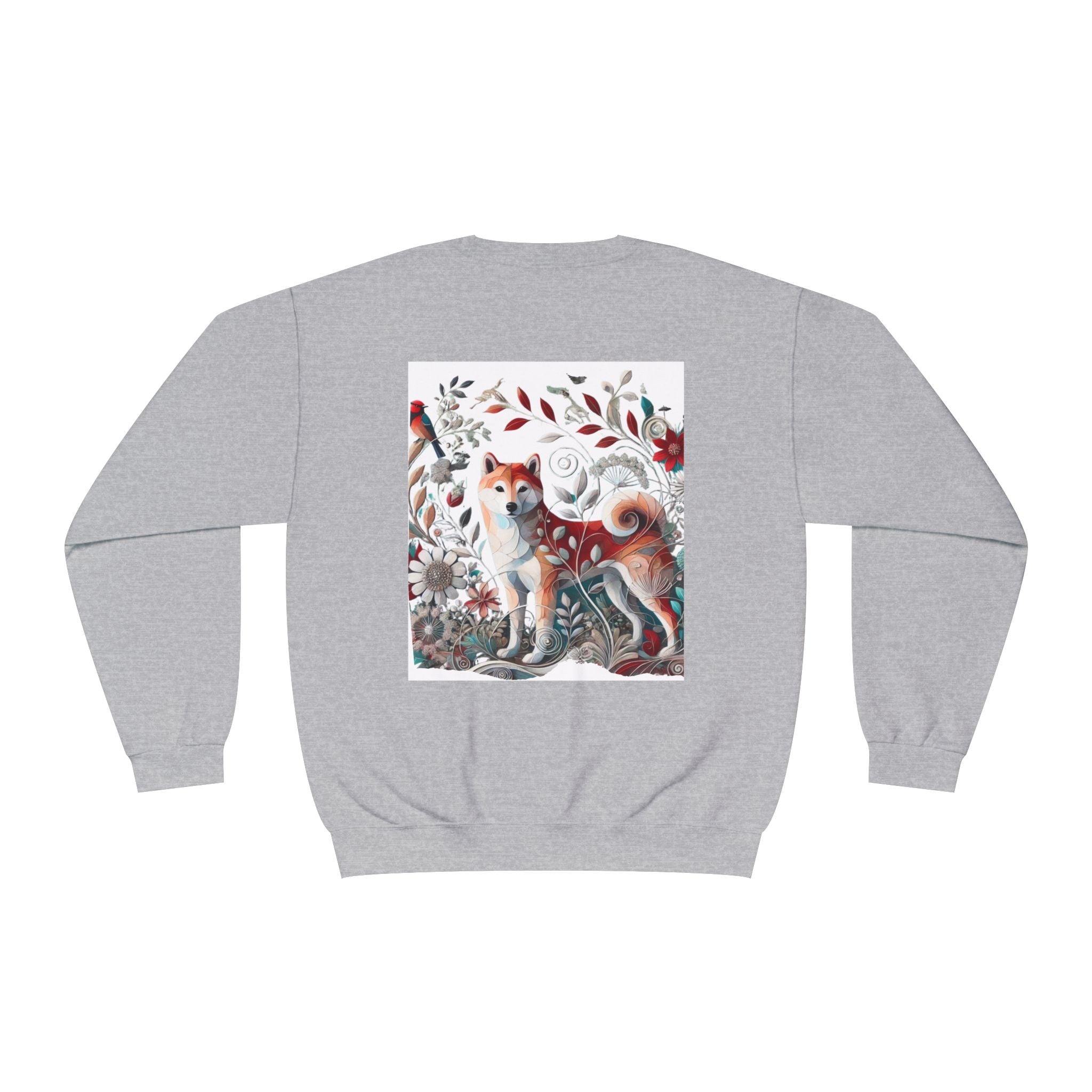 Floral Animal Print Crewneck Sweatshirt Letter C - Unisex ABC Design - InervoX
