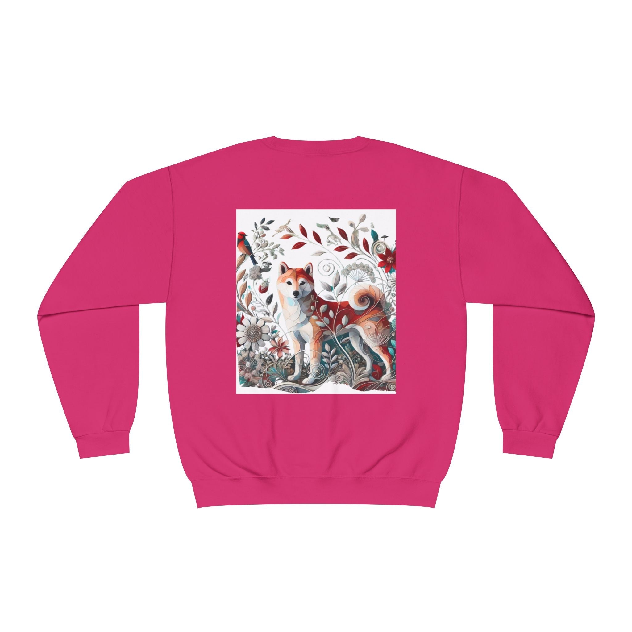 Floral Animal Print Crewneck Sweatshirt Letter C - Unisex ABC Design - InervoX
