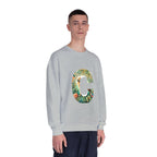 Floral Animal Print Crewneck Sweatshirt Letter C - Unisex ABC Design - InervoX